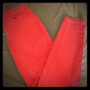 Loft Super Skinny Coral Jeans